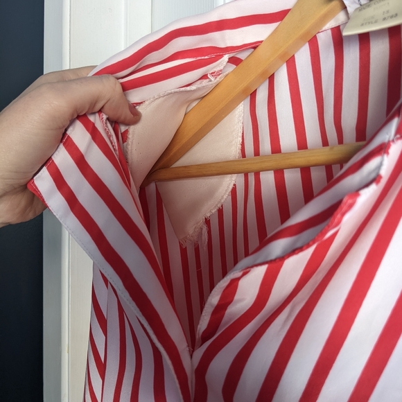 Vintage striped top with shoulder pads - Picture 8 of 8